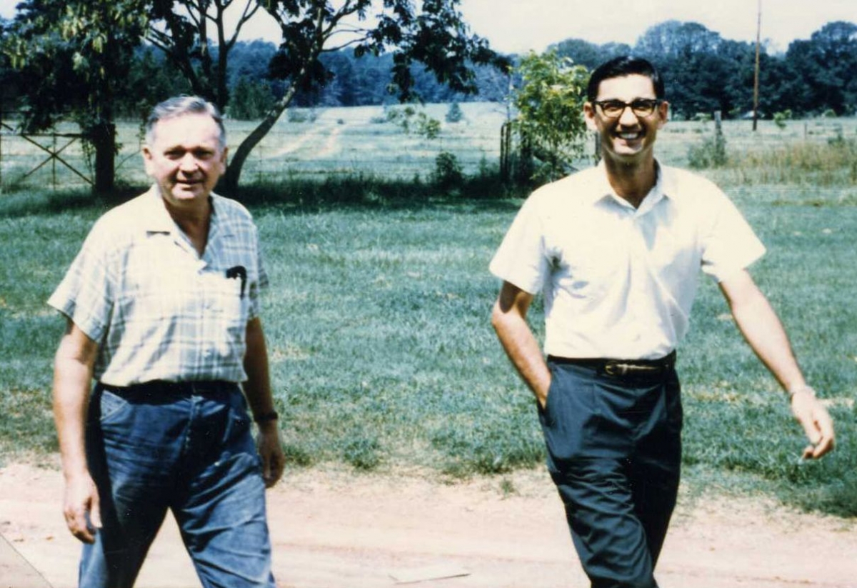 Habitat founder Millard Fullar (right) with Clarence Jordan, theologian and spiritual father of Habitat for Humanity